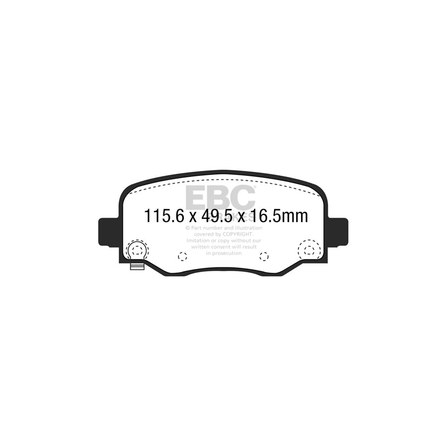 EBC DP43031R Jeep Cherokee Yellowstuff Rear Brake Pads 2 | ML Performance UK Car Parts