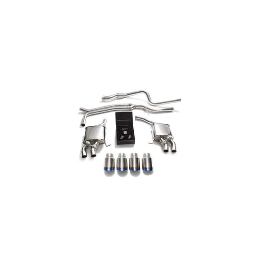 Armytrix PM202-QS30B Valvetronic Exhaust System Porsche Macan 2.0T 2019+ with Quad Blue Coated 4"