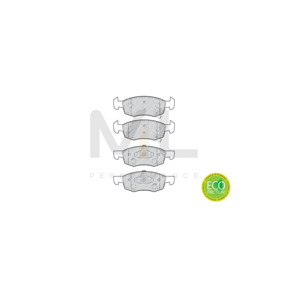 Ferodo Premier Eco Friction FDB4866 Brake Pad Set With Acoustic Wear Warning, With Piston Clip, With Accessories