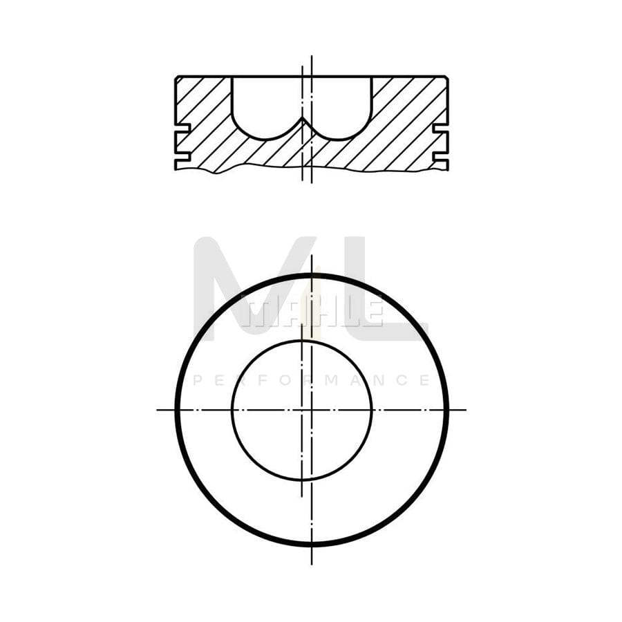 MAHLE ORIGINAL 439 11 00 Piston 115,0 mm, with piston ring carrier, without cooling duct | ML Performance Car Parts