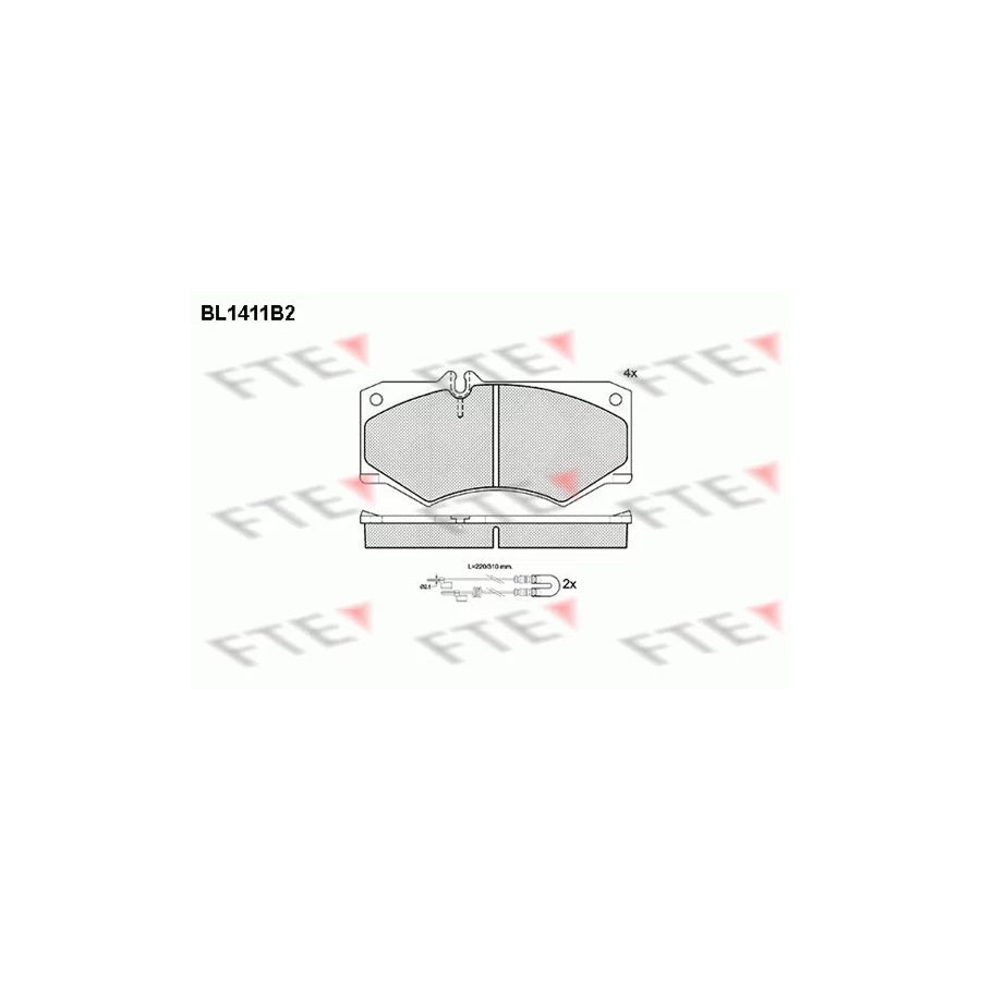 FTE Bl1411B2 Brake Pad Set