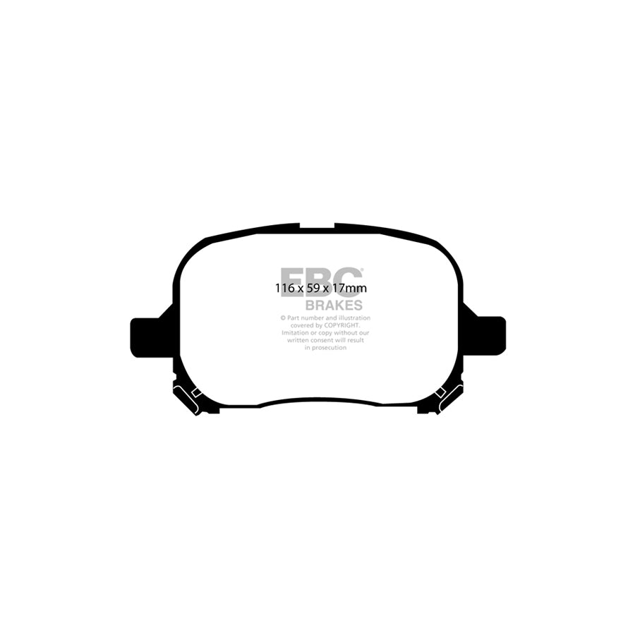 EBC PD01KF1449 Toyota Greenstuff Front Brake Pad & Plain Disc Kit  - Akebono Caliper (Inc. Camry & Windom) 2 | ML Performance UK Car Parts