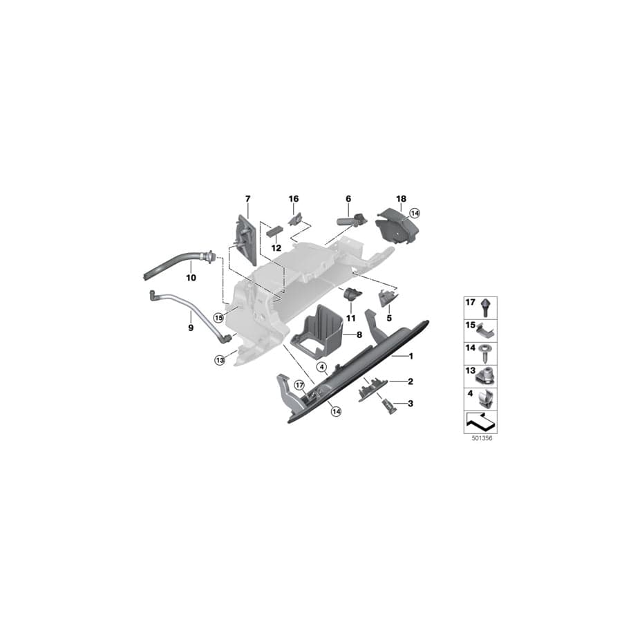 Genuine BMW 51166994529 G12 G11 Trim Cover, Air Freshener (Inc. 725d, 745LeX & 730i)