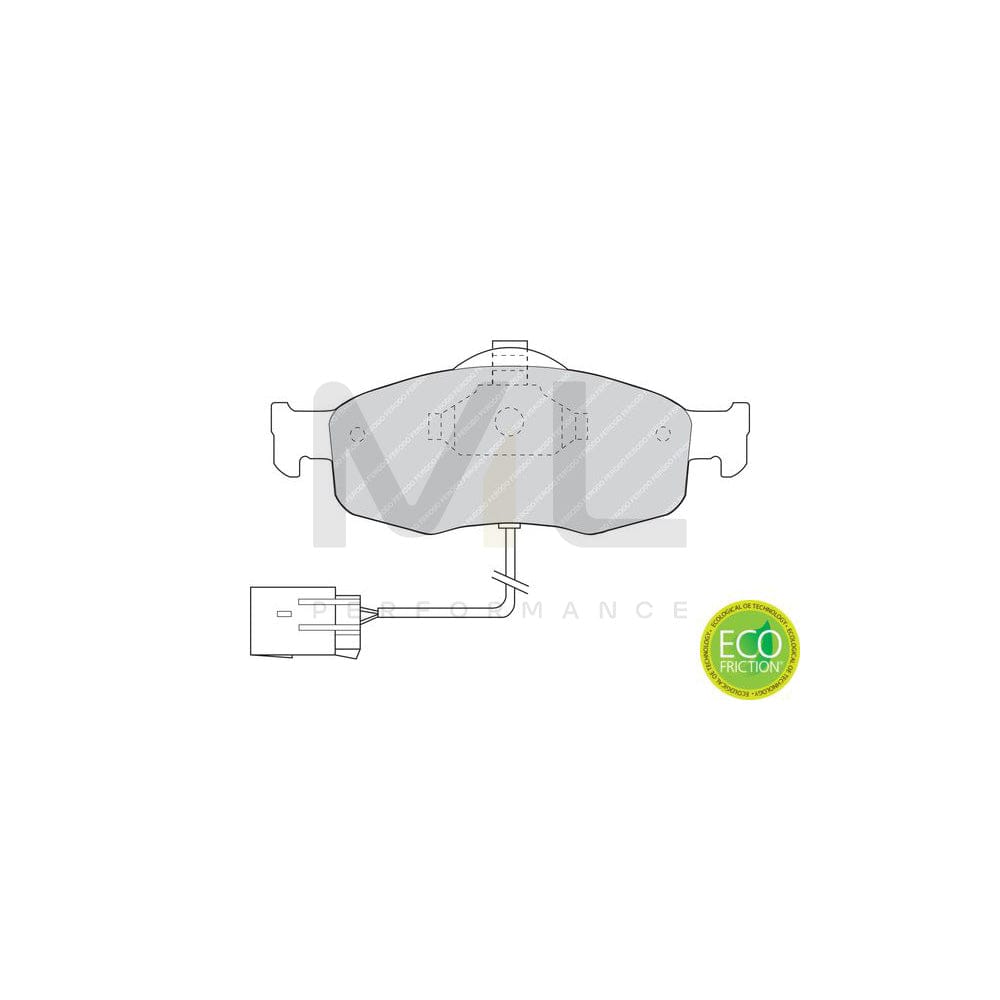 Ferodo Premier Eco Friction FDB766 Brake Pad Set Incl. Wear Warning Contact, With Piston Clip, Without Accessories