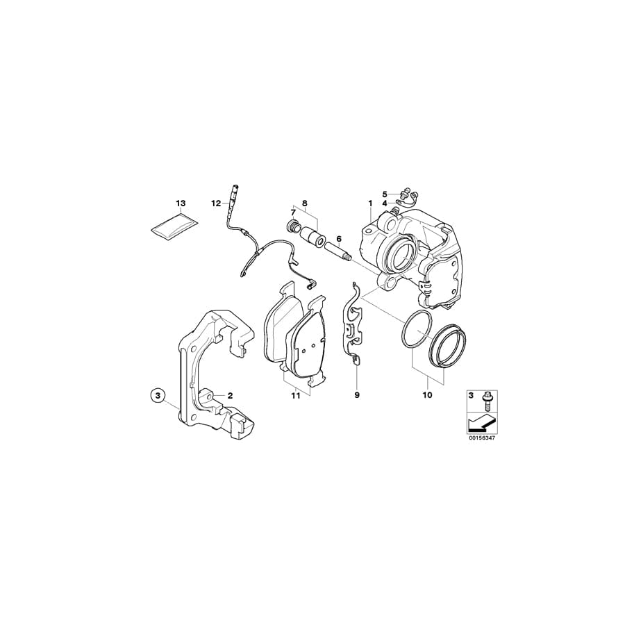 Genuine BMW 34116776786 E70 F16 E71 Caliper Housing Right (Inc. X6 50iX 4.4, X6 35iX & X5 4.8i)