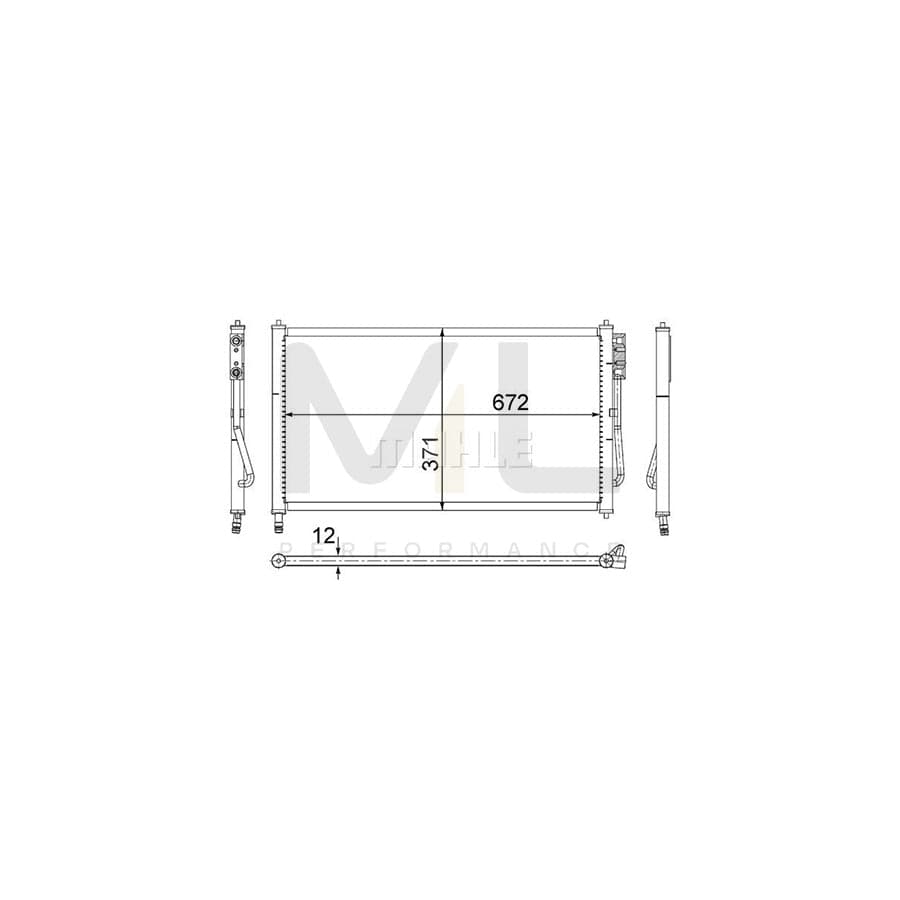 MAHLE ORIGINAL AC 218 000S Air conditioning condenser for FORD FOCUS without dryer