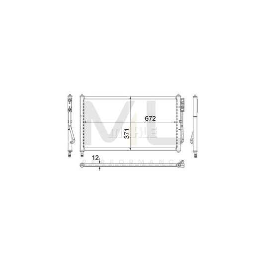 MAHLE ORIGINAL AC 218 000S Air conditioning condenser for FORD FOCUS without dryer