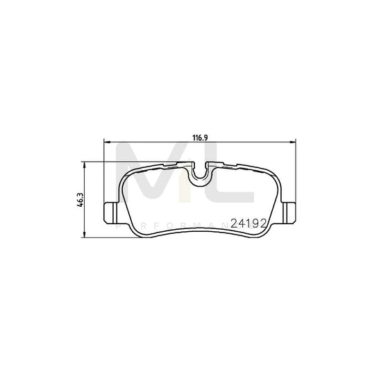 Hella 8DB 355 011-981 Brake Pad Set Prepared For Wear Indicator, With Accessories | ML Performance Car Parts