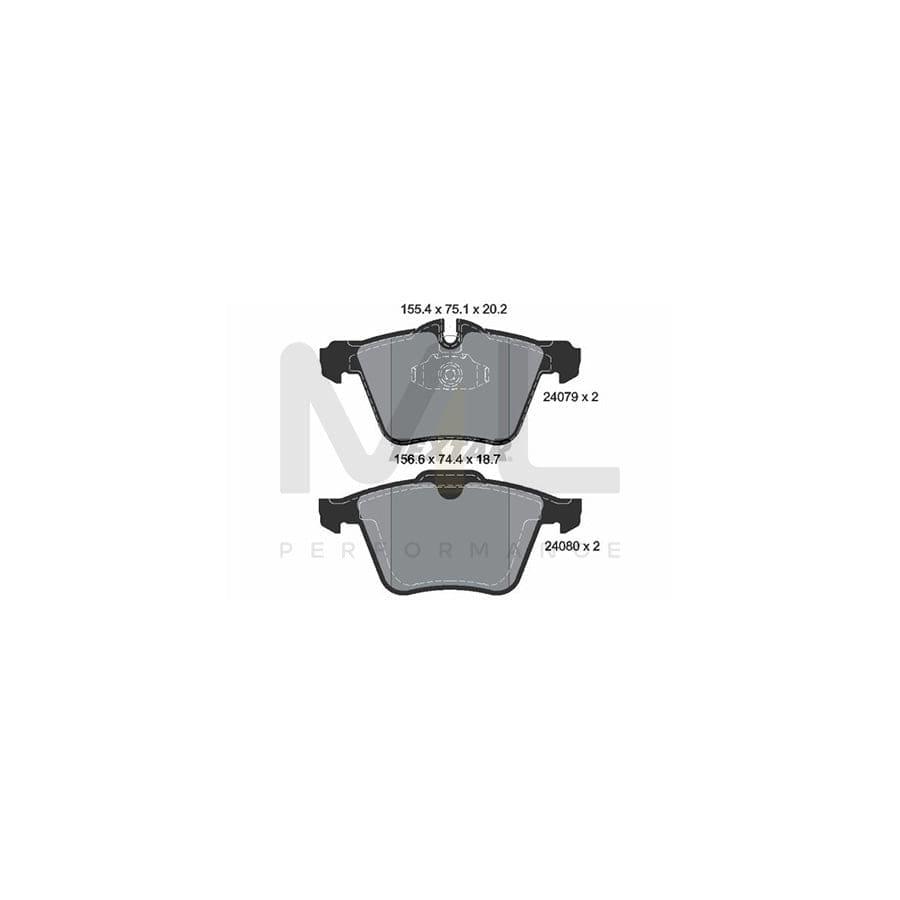 TEXTAR 2407903 Brake pad set prepared for wear indicator
