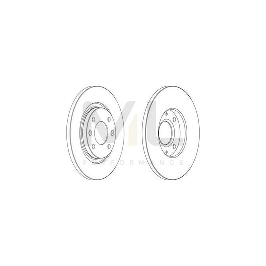 Ferodo DDF1000C-1 Brake Disc Solid, Coated, With Bolts/Screws  - Pair