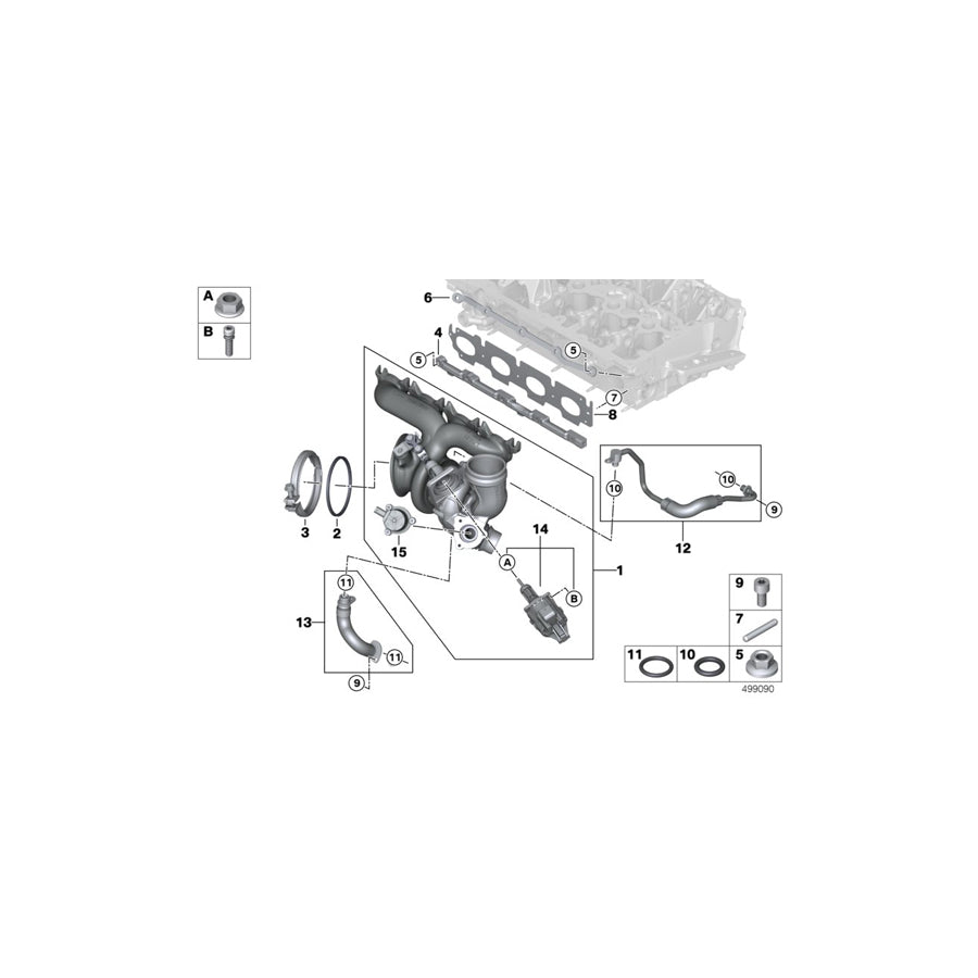 Genuine BMW 11428629969 F45 G06 G01 Oil Supply Line (Inc. 520i, X4 30iX & Z4 20i)