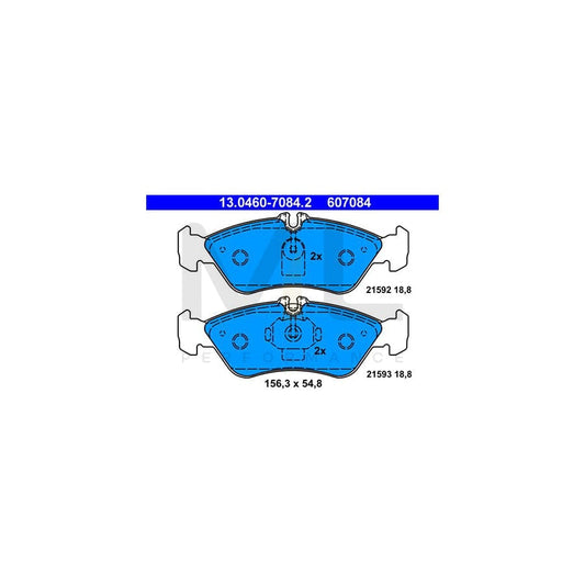 ATE 13.0460-7084.2 Brake pad set excl. wear warning contact, prepared for wear indicator