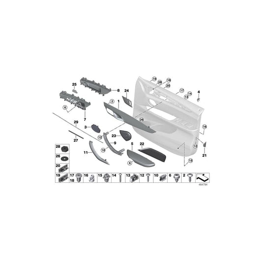 Genuine BMW 51418059958 F15 F16 Armrest, Right ANTHRAZIT (Inc. X6 28iX, X6 30dX & X5 25d)