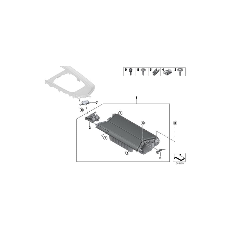 Genuine BMW 51166820756 G29 Locking Mechanism Button, Armrest (Inc. Z4 20i, Z4 30i & Z4 M40i)