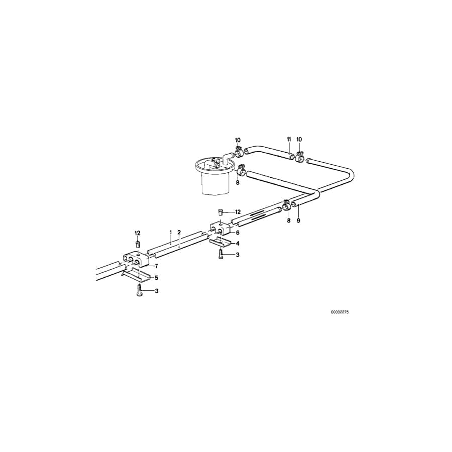 Genuine BMW 16121155060 E38 E31 E28 Holder (Inc. 730iL, L7 & 320i)