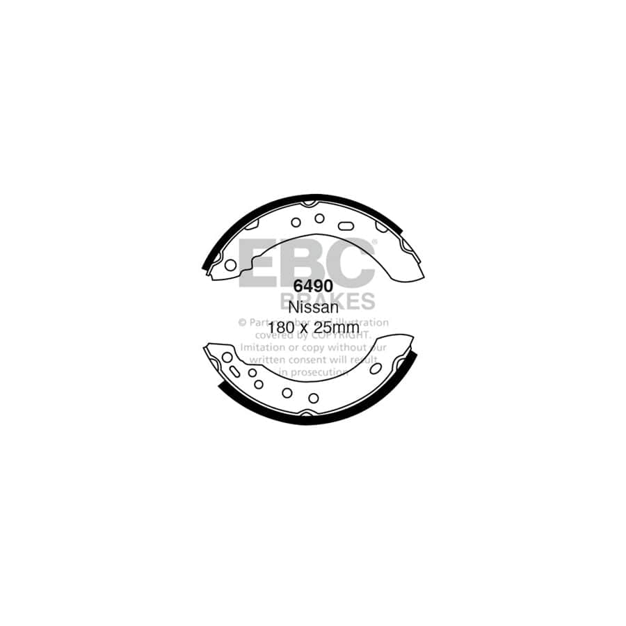 EBC 6490 Nissan Micra (K11) Rear Brake Shoes - Akebono Caliper 1 | ML Performance UK Car Parts