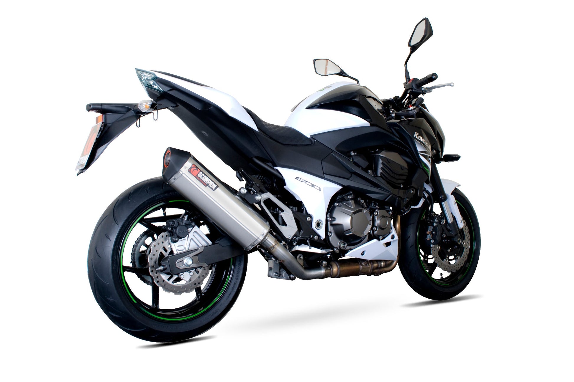 Scorpion RKA98SEO Kawasaki Z800 Serket Parallel Slip-On - Brushed Stainless Steel Sleeve | ML Performance UK UK
