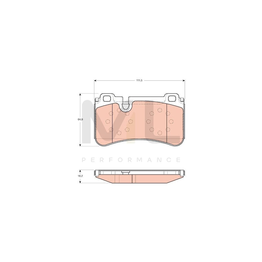 TRW Gdb1711 Brake Pad Set Prepared For Wear Indicator