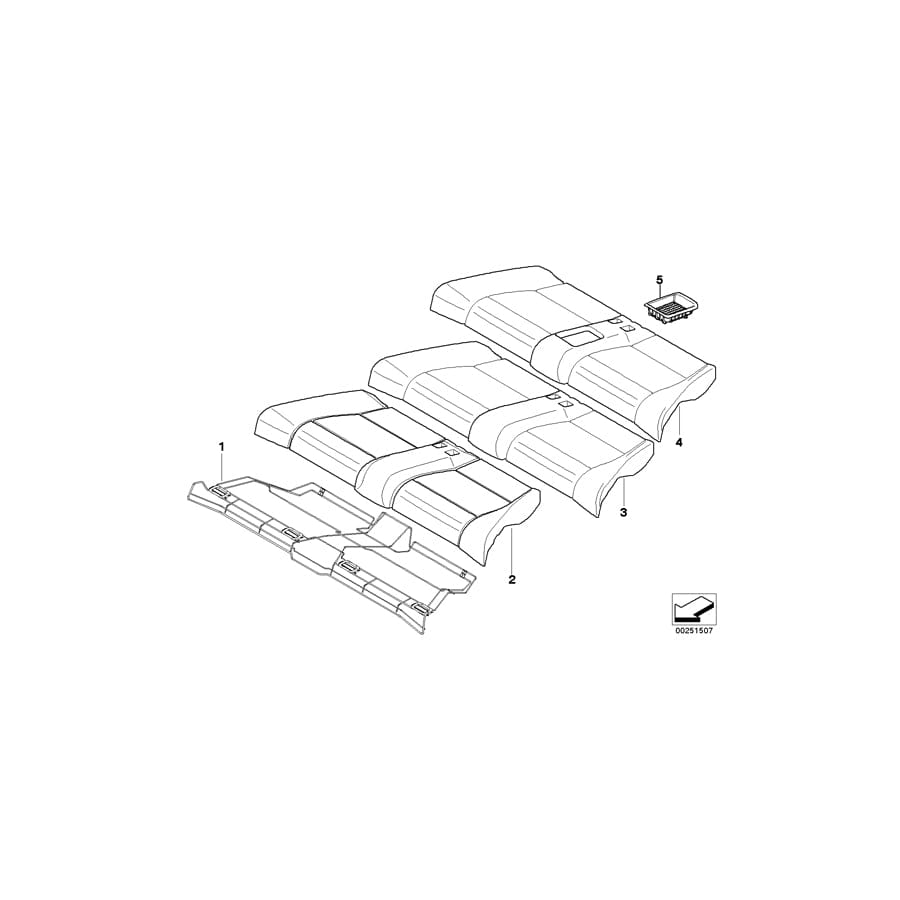 Genuine BMW 52207274743 E88 Oddments Tray SCHWARZ (Inc. 120d, 125i & 128i)
