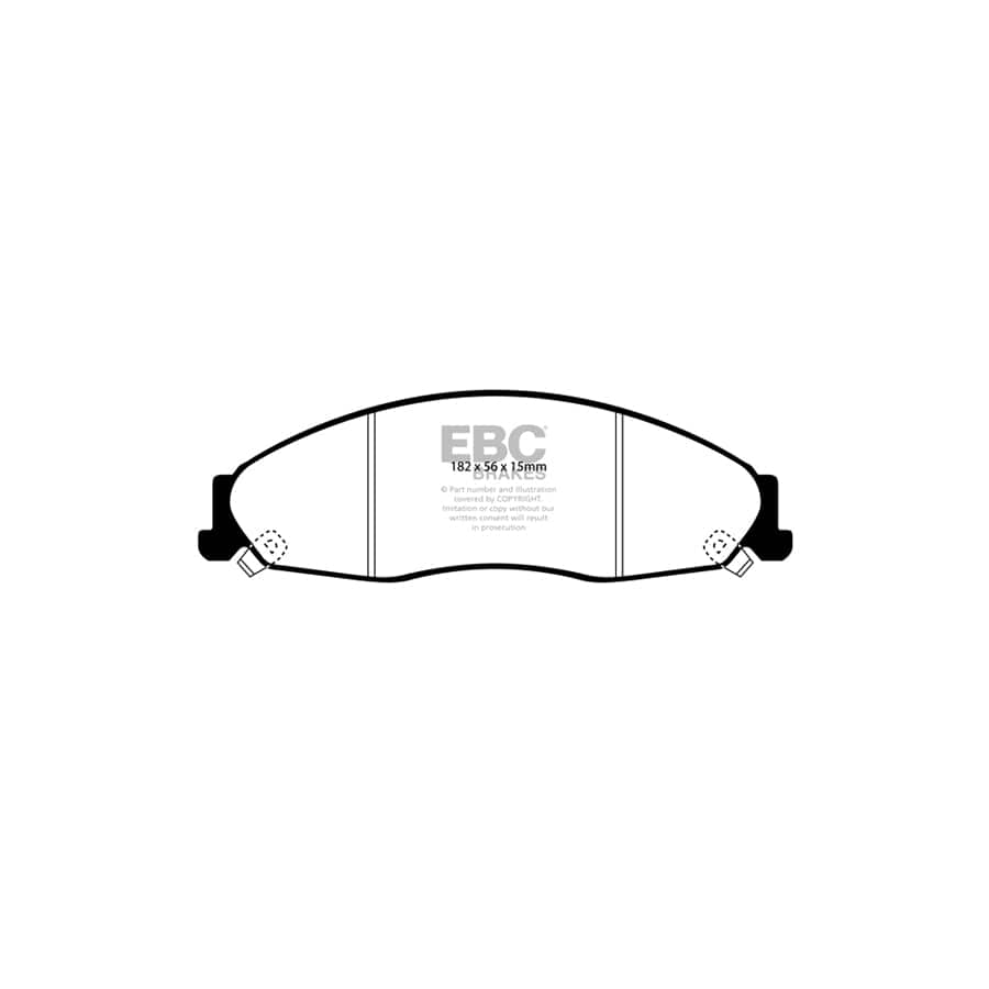 EBC PD01KF251 Cadillac CTS Greenstuff Front Brake Pad & Plain Disc Kit  2 | ML Performance UK Car Parts