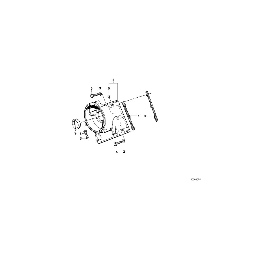 Genuine BMW 11141277001 E28 E32 E24 Timing Case Cover, Top (Inc. 535i, 530i & 730i)