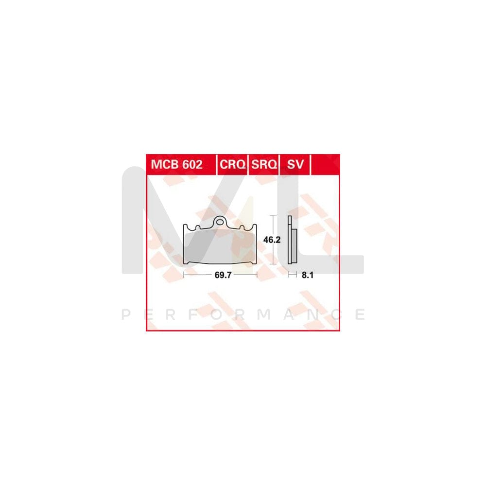 TRW Hyper Carbon Racing Mcb602Crq Brake Pad Set