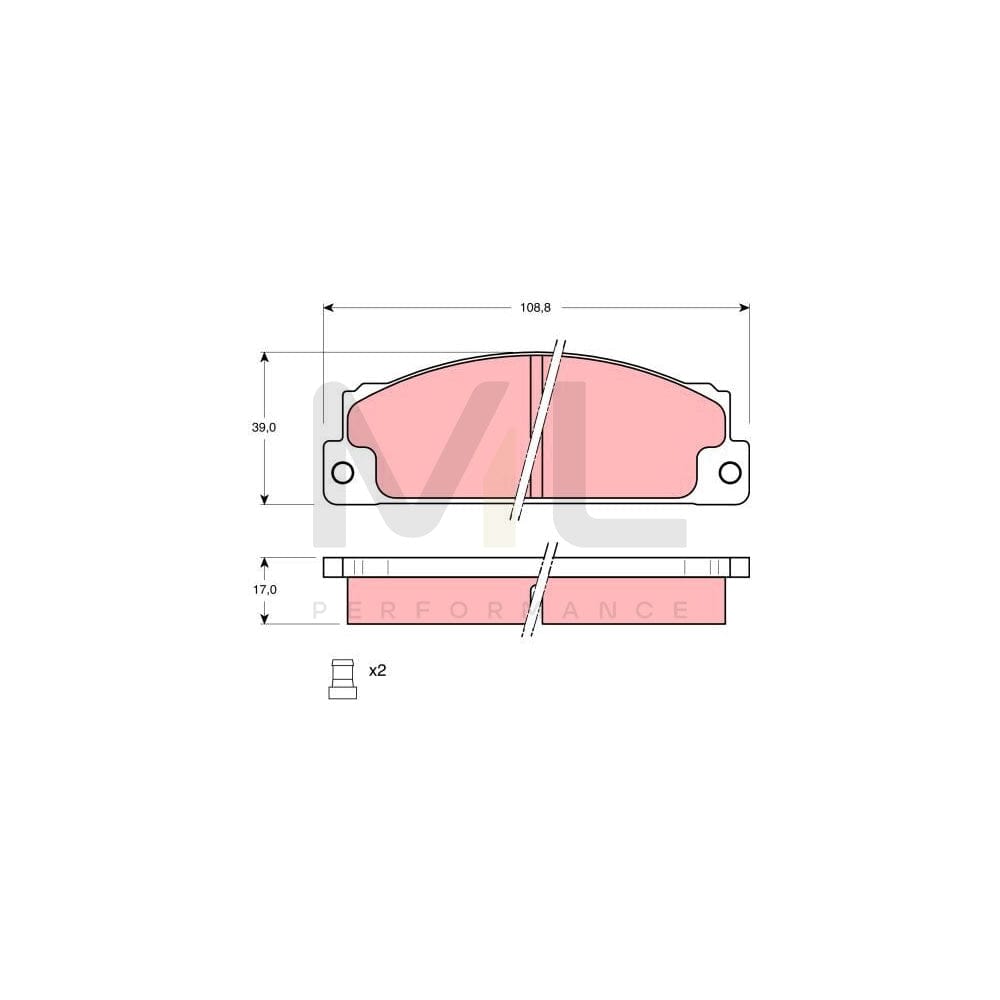 TRW Gdb296 Brake Pad Set Incl. Wear Warning Contact