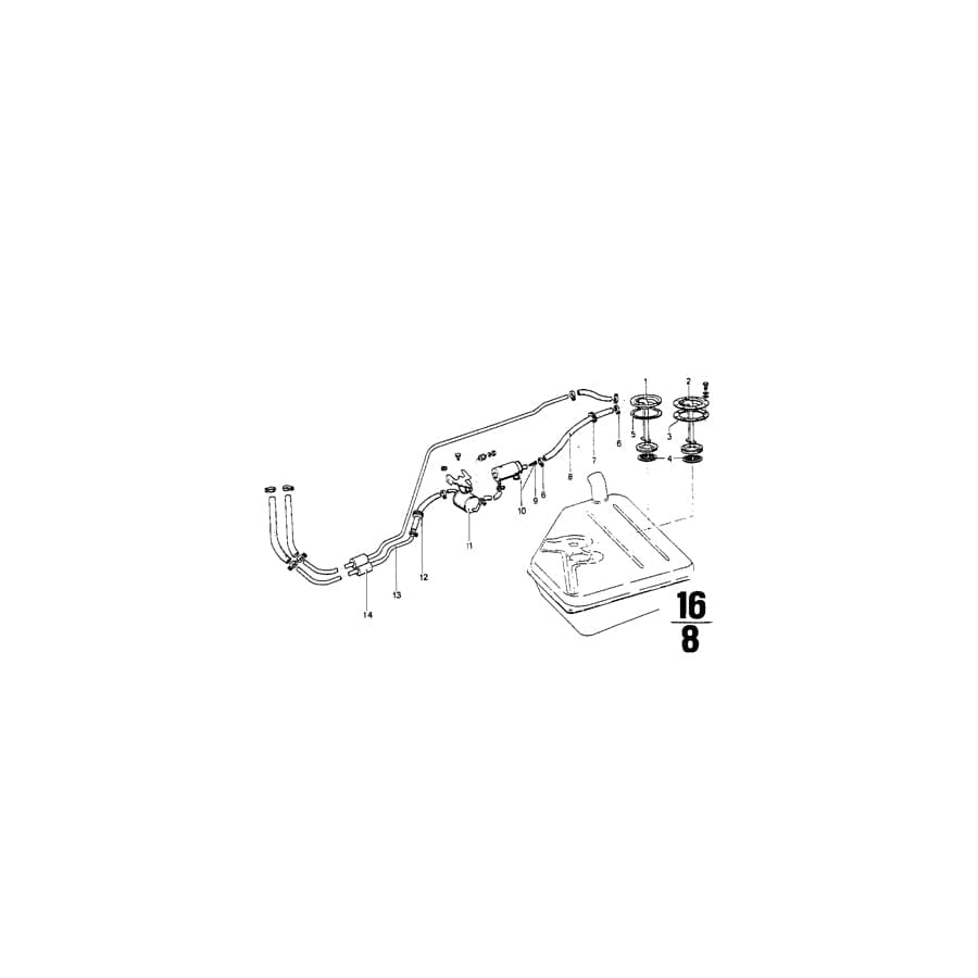 Genuine BMW 16121106983 E12 Fuel Filter (Inc. 3.0Si, 3.3Li & 3.0CSi)