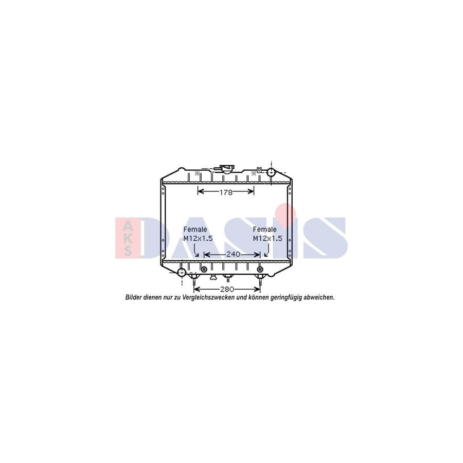 AKS Dasis 370054N Engine Radiator for LTI Tx Hatchback