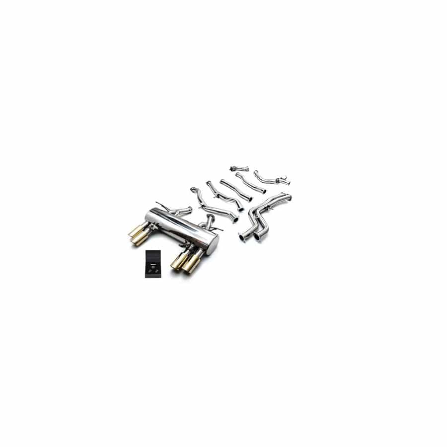 Armytrix BMF8ME-QS11G Valvetronic Exhaust System BMW M3 F80 | M4 F82/F83 2014-2020 with Quad Gold 3.5"