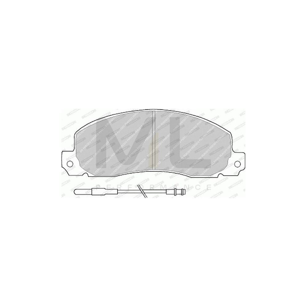 Ferodo Premier Eco Friction FVR414 Brake Pad Set Incl. Wear Warning Contact, Without Accessories