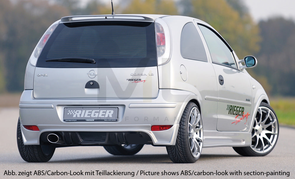 Rieger 00099335 Opel Corsa C Rear Diffuser 2 | ML Performance UK Car Parts