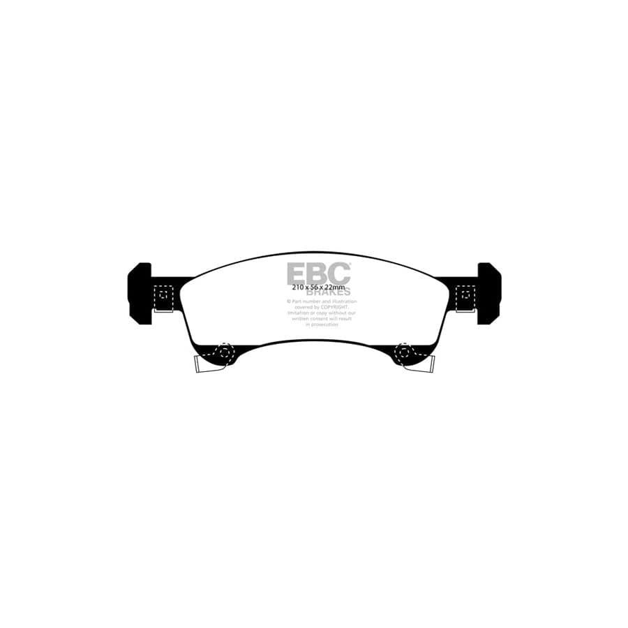 EBC PD01KF540 Ford Lincoln Greenstuff Front Brake Pad & Plain Disc Kit  (Inc. Expedition & Navigator) 2 | ML Performance UK Car Parts