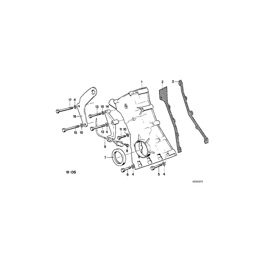 Genuine BMW 11141306856 E28 E24 Timing Case Cover, Bottom (Inc. M5, M635CSi & M6)