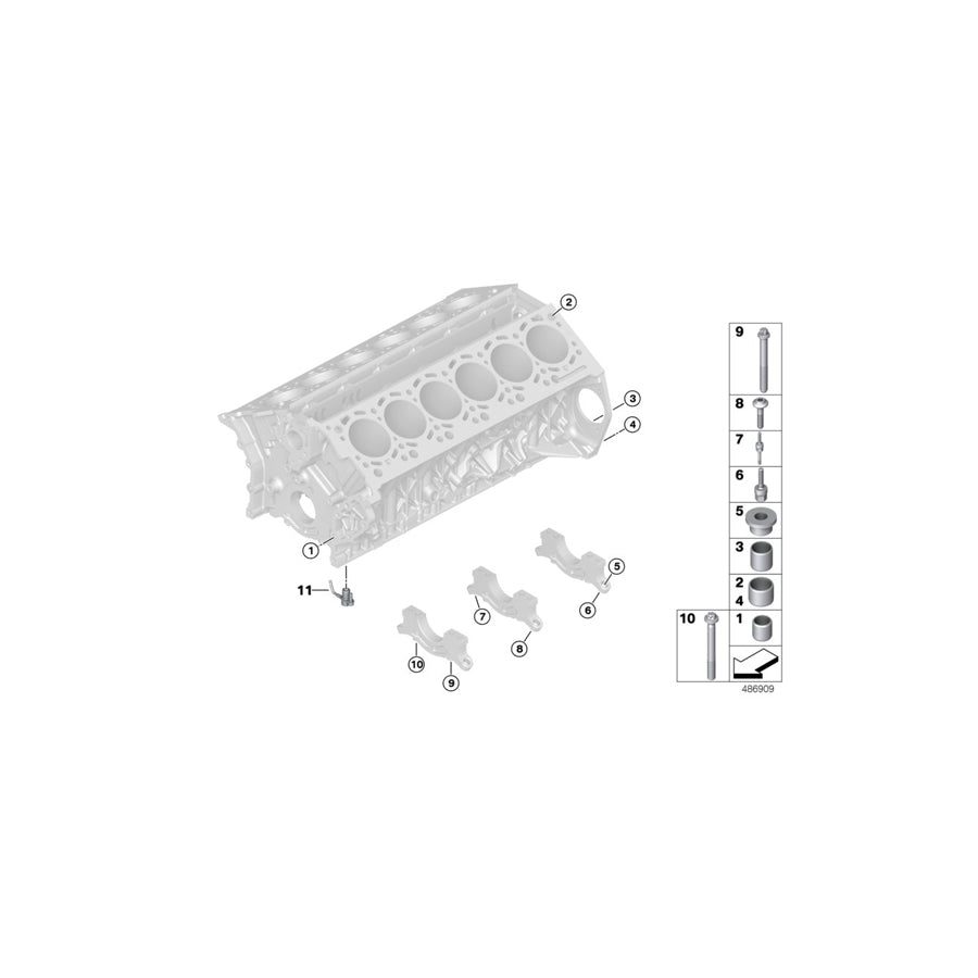 Genuine BMW 11428623611 G12 Oil Spraying Nozzle (Inc. M760iX & M760LiX)