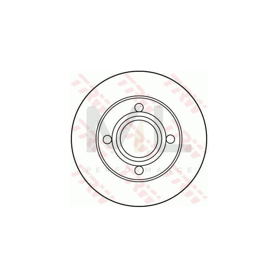 TRW DF2667 Brake Disc for AUDI 100 C3 Saloon (44, 44Q) Solid  - 1 piece