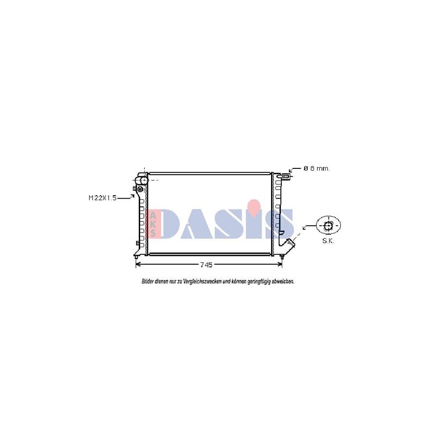 AKS Dasis 160014N Engine Radiator