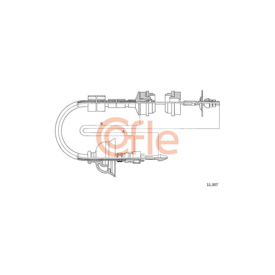 Cofle 11.307 Clutch Cable for Peugeot 405