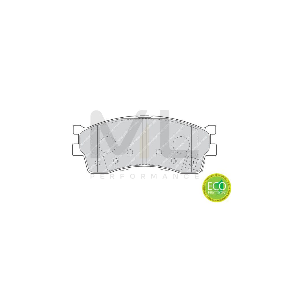 Ferodo Premier Eco Friction FDB1602 Brake Pad Set With Acoustic Wear Warning, Without Accessories
