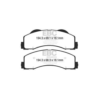 EBC DP43034R Ford F-150 Yellowstuff Front Brake Pads 2 | ML Performance UK Car Parts