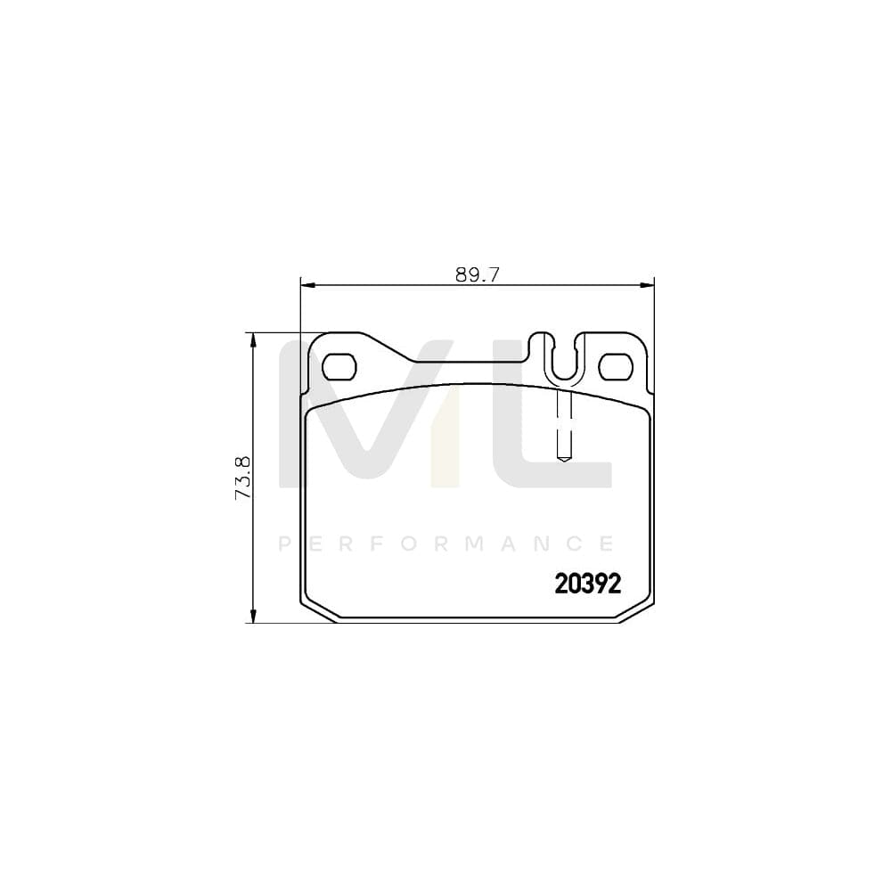 Hella 8DB 355 017-481 Brake Pad Set For Vw Lt Prepared For Wear Indicator | ML Performance Car Parts