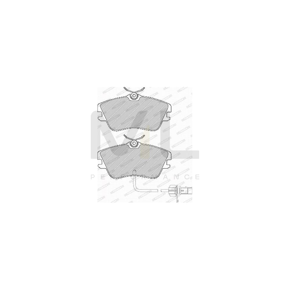 Ferodo Premier Eco Friction FVR1519 Brake Pad Set Incl. Wear Warning Contact, With Brake Caliper Screws, Without Accessories