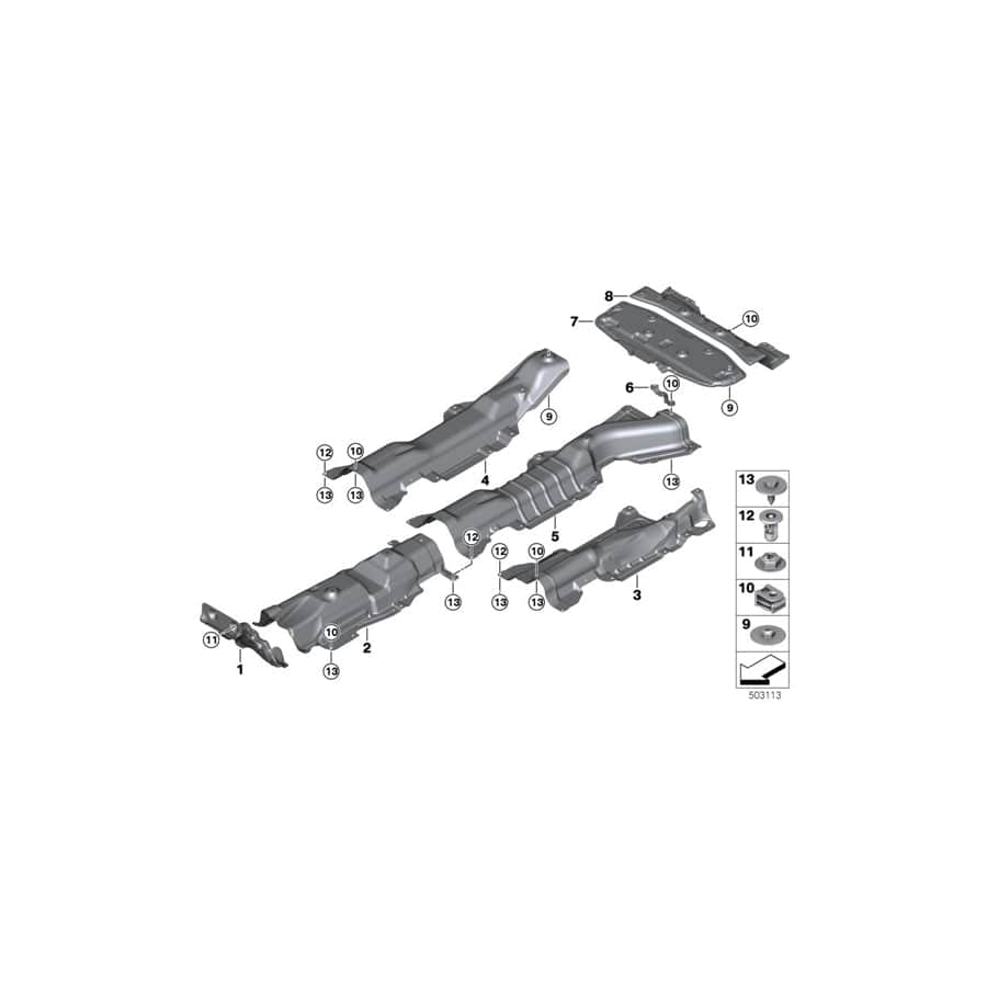 Genuine BMW 51487467972 F44 Heat Insulation, Bumper, Rear (Inc. 218i, 228iX & 220d)