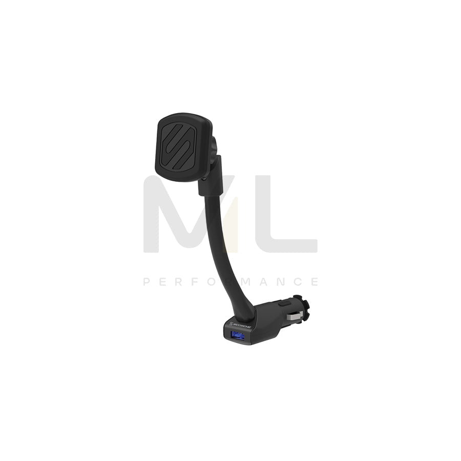 SCOSCHE MagicMount, Power 7295 Car phone holder flexible arm, with charger, cigarette lighter, Magnetic, with control light, universal 360°