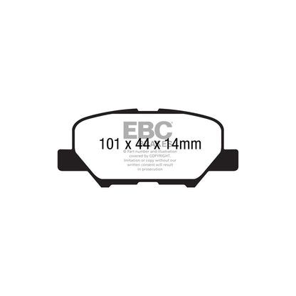 EBC DP22171 Citroen Mazda Mitsubishi Peugeot Greenstuff Rear Brake Pads - Akebono Caliper 2 | ML Performance UK Car Parts