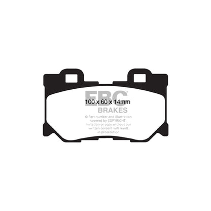 EBC PD07KR104 Infiniti Nissan Redstuff Rear Brake Pad & USR Disc Kit - Akebono Caliper 2 | ML Performance UK Car Parts
