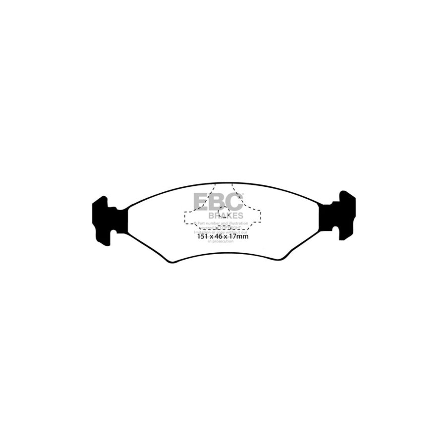 EBC PD13KF295 Ford Fiesta Mk3 Yellowstuff Front Brake Pad & GD Disc Kit 2 | ML Performance UK Car Parts