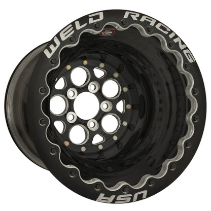 Weld 86B-508206 Magnum Wheel 15x8 5x4.5 ET-38 BS3 Black Center - Polished Shell