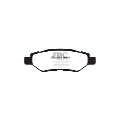 EBC DP41829R Cadillac Chevrolet Saab Yellowstuff Rear Brake Pads (Inc. 9-4X, SRX & Camaro) 2 | ML Performance UK Car Parts