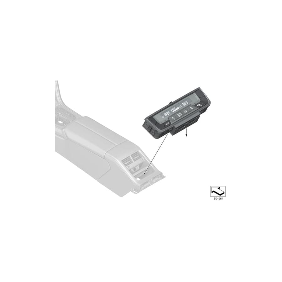 Genuine BMW 61319462515 G16 G05 G07 Climate Control Panel, Rear (Inc. X5)